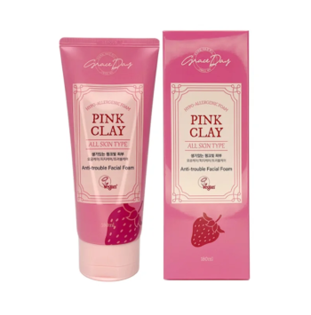 Grace_Day Pink Clay Anti-Trouble Facial Foam