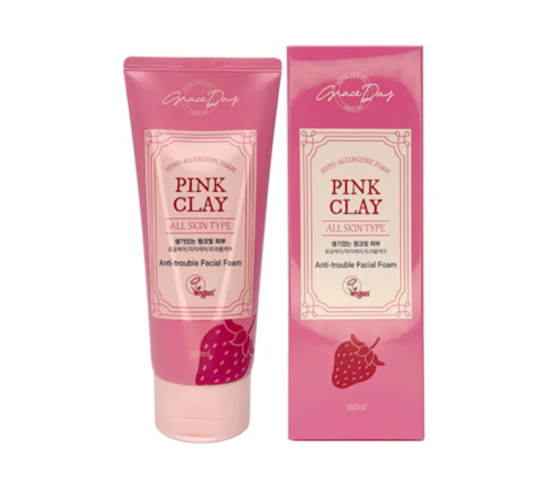Grace_Day Pink Clay Anti-Trouble Facial Foam