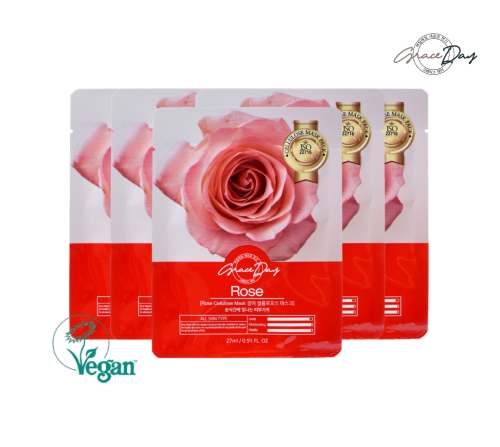 Rose Cellulose Mask 5 sheets Pack Rose Cellulose Mask 5 sheets Pack
