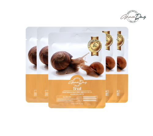 Snail Cellulose Mask 5 sheets Pack Snail Cellulose Mask 5 sheets Pack