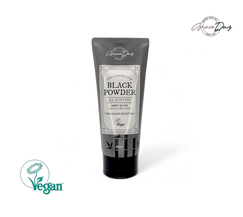 Black Powder Charcoal Pore Clay Facial Foam Black Powder Charcoal Pore Clay Facial Foam
